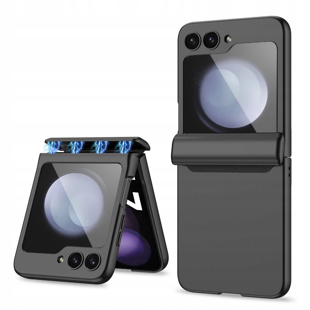 Pokrowiec etui Silikonowe Tech-protect Icon Magnetic czarne SAMSUNG Galaxy Z Flip 5 5G