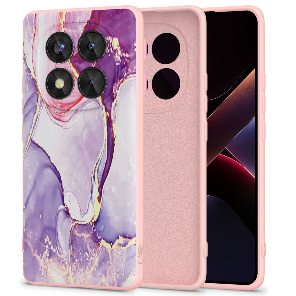 Pokrowiec etui Silikonowe Tech-protect Icon marble Xiaomi Redmi Note 14 Pro 5G