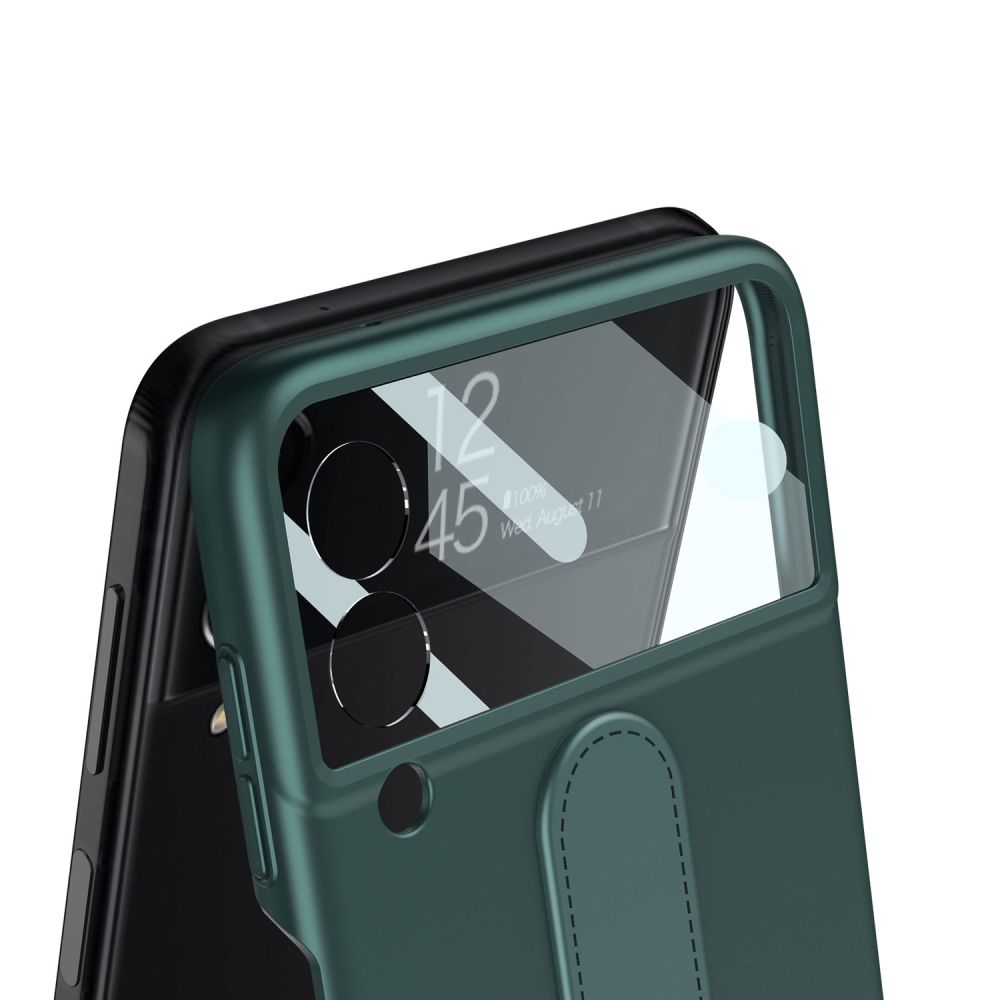 Pokrowiec etui Silikonowe Tech-protect Icon Ring czarne SAMSUNG Galaxy Z Flip 4 / 2