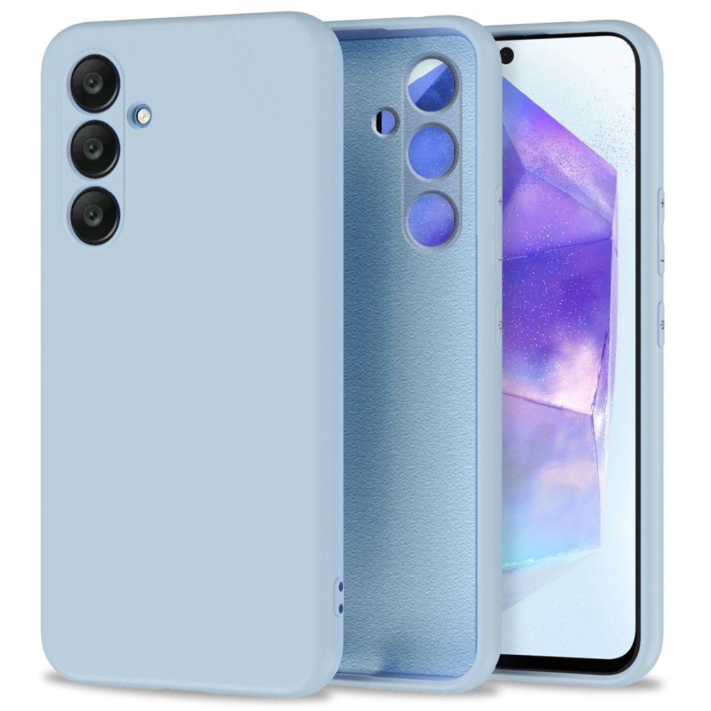 Pokrowiec etui Silikonowe Tech-protect Icon Sky niebieskie SAMSUNG Galaxy A55 5G