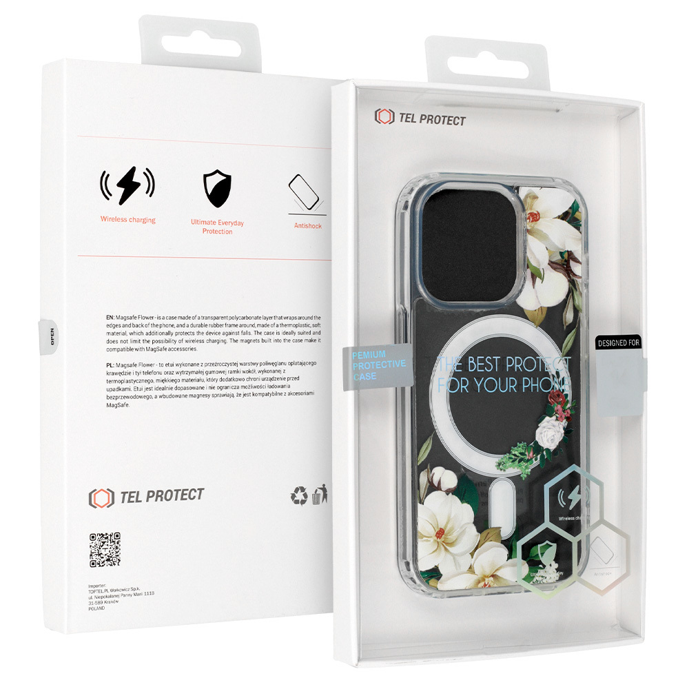 Pokrowiec etui silikonowe Tel Protect Flower wzr 3 APPLE iPhone 15 Pro / 7