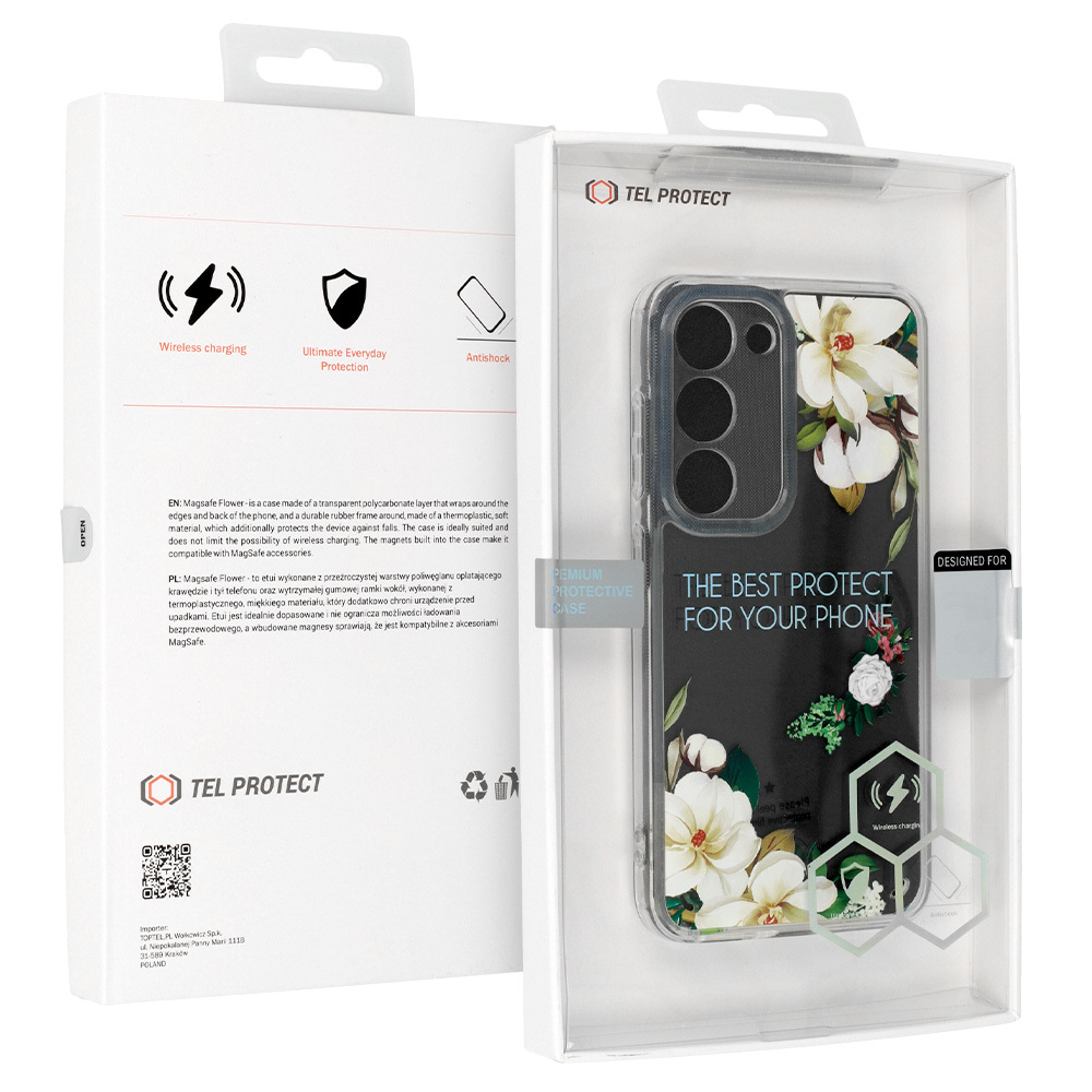 Pokrowiec etui silikonowe Tel Protect Flower wzr 3 SAMSUNG Galaxy S23 / 7