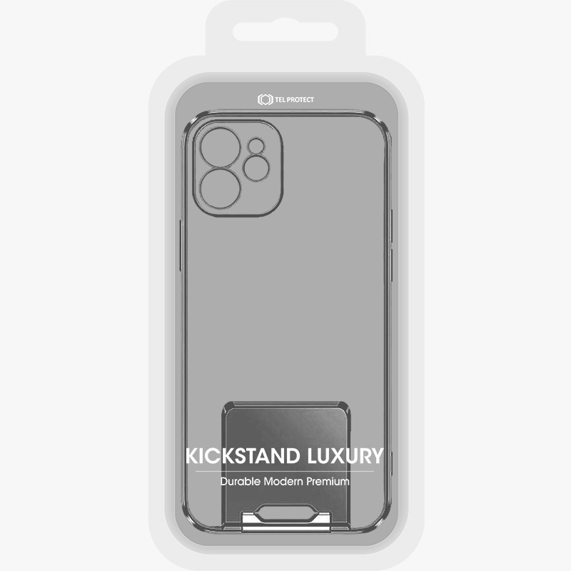 Pokrowiec etui silikonowe Tel Protect Kickstand Luxury Case czarne APPLE iPhone 11 Pro / 10