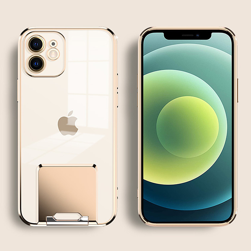 Pokrowiec etui silikonowe Tel Protect Kickstand Luxury Case fioletowe APPLE iPhone SE 2020 / 2