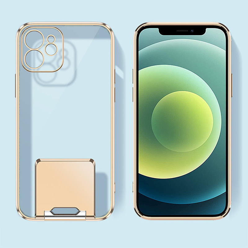 Pokrowiec etui silikonowe Tel Protect Kickstand Luxury Case fioletowe APPLE iPhone SE 2020 / 3