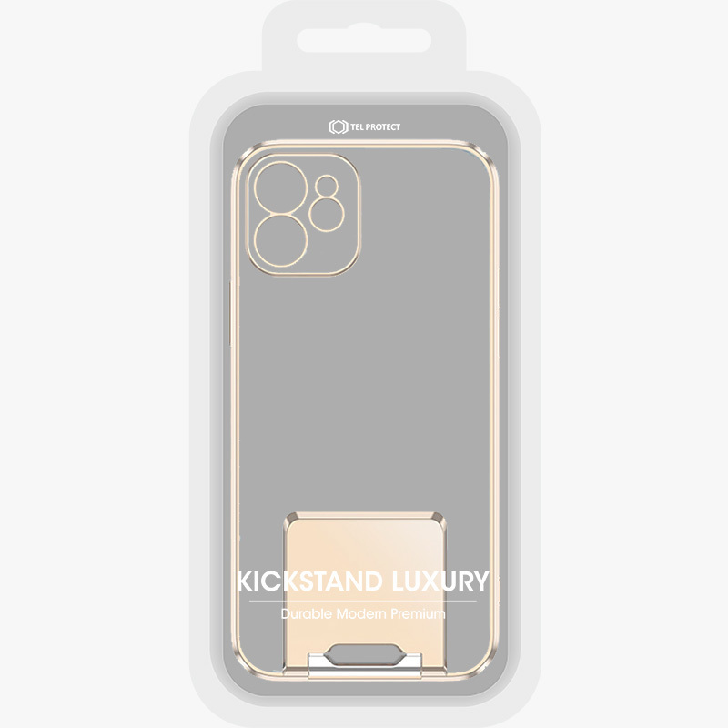 Pokrowiec etui silikonowe Tel Protect Kickstand Luxury Case zote APPLE iPhone 12 / 10
