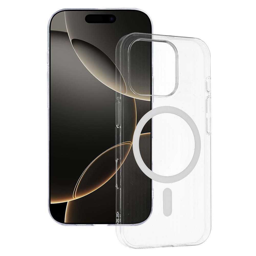 Pokrowiec etui silikonowe Transparent Slim Magsafe Case bia�e APPLE iPhone 14