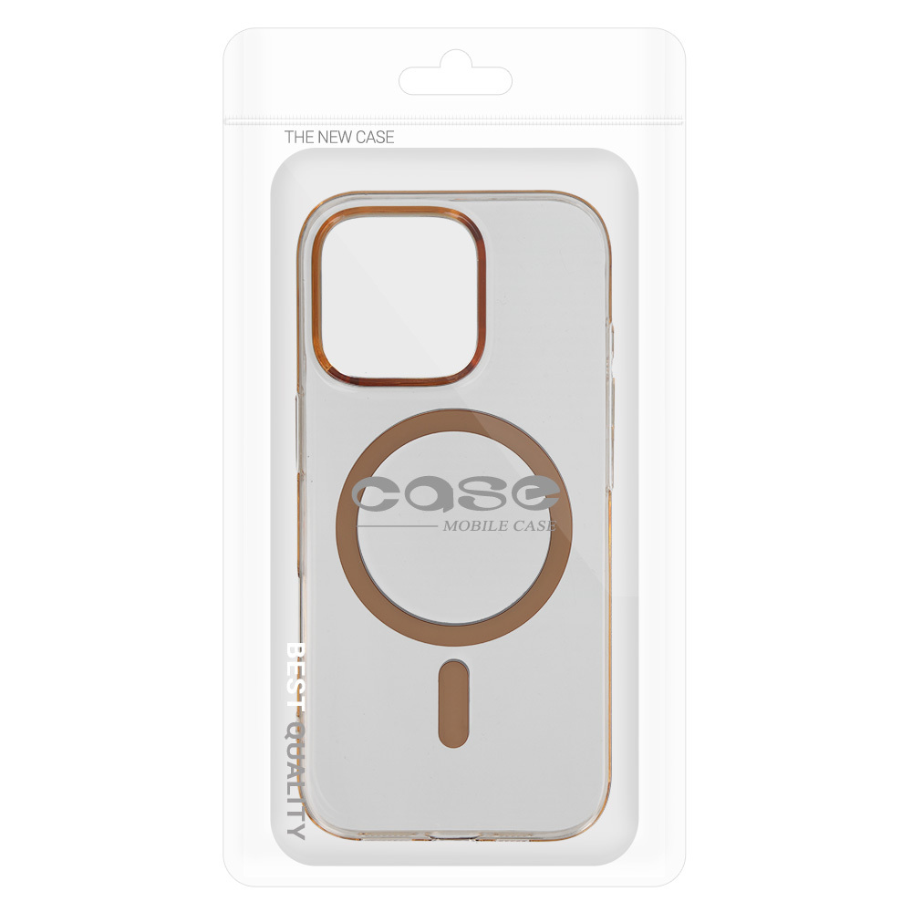 Pokrowiec etui silikonowe Transparent Slim Magsafe Case br�zowe APPLE iPhone 14 / 6