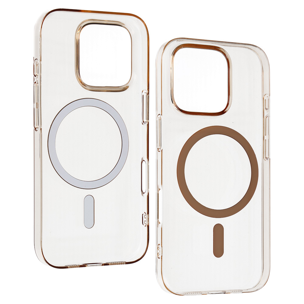 Pokrowiec etui silikonowe Transparent Slim Magsafe Case br�zowe APPLE iPhone 16 / 4