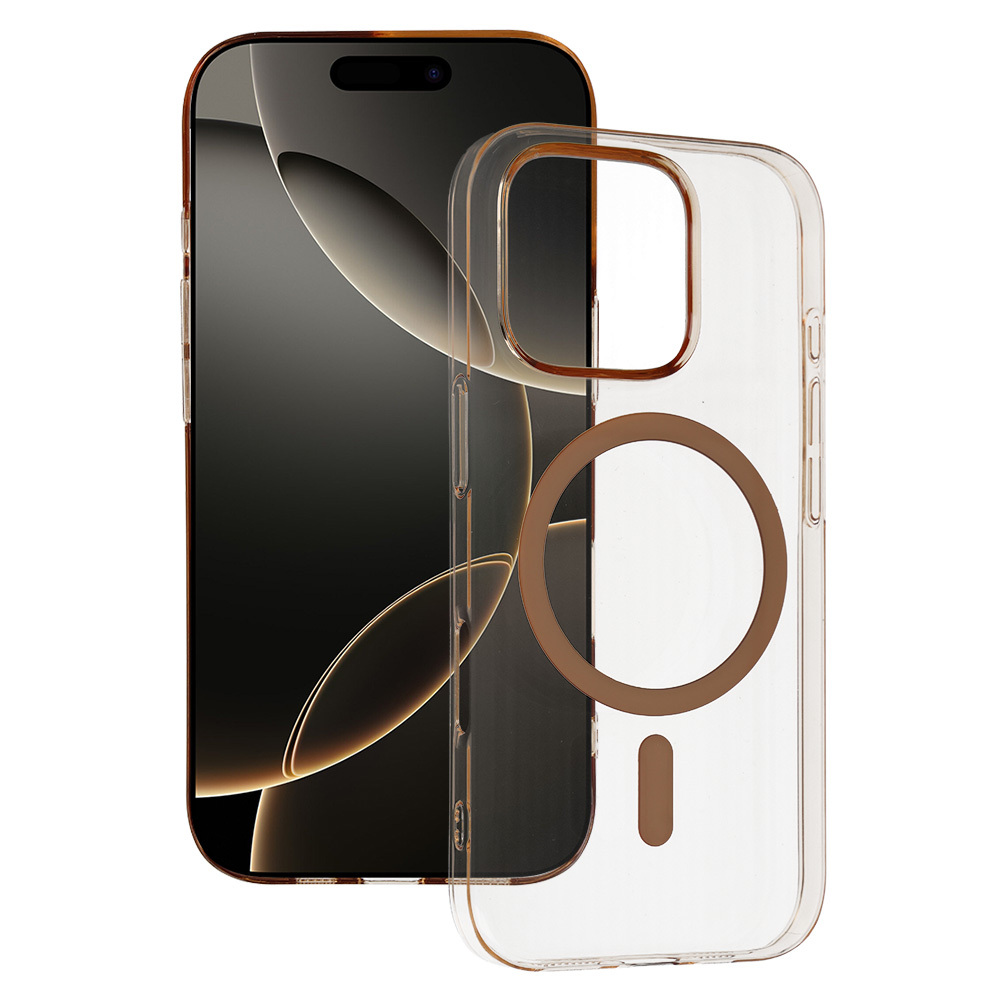 Pokrowiec etui silikonowe Transparent Slim Magsafe Case br�zowe APPLE iPhone 16 Pro Max