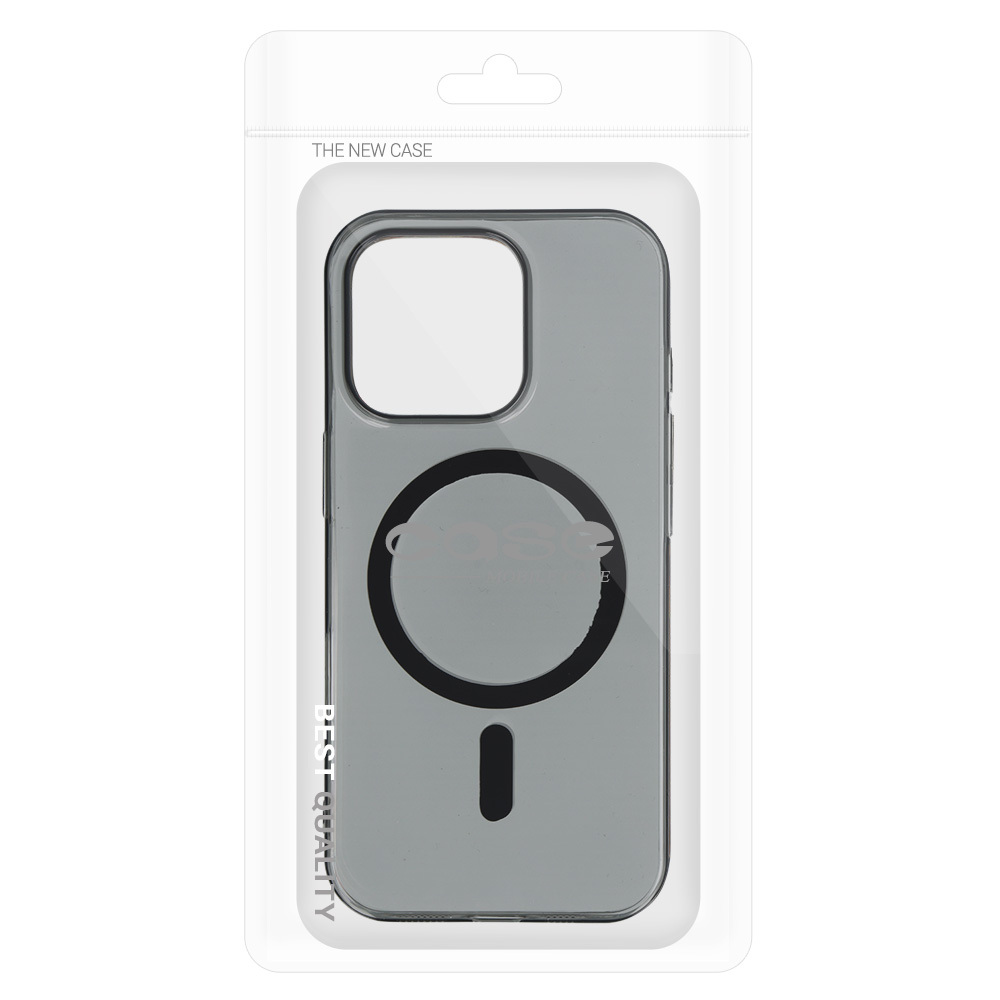 Pokrowiec etui silikonowe Transparent Slim Magsafe Case czarne APPLE iPhone 14 / 6