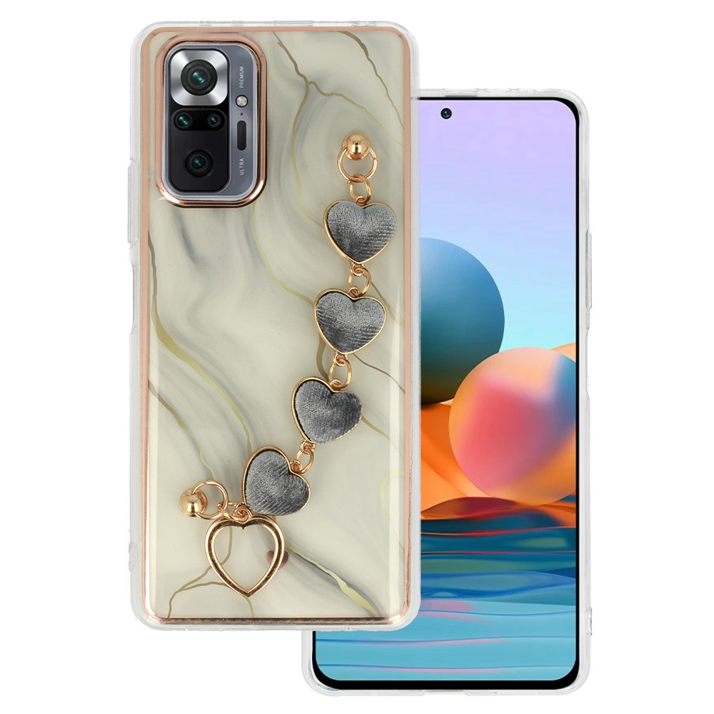 Pokrowiec etui silikonowe Trend Case wzr 1 biae Xiaomi Redmi Note 10 Pro Max