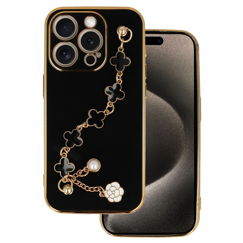 Pokrowiec etui silikonowe Trend Case wzr 3 czarne APPLE iPhone 15 Pro