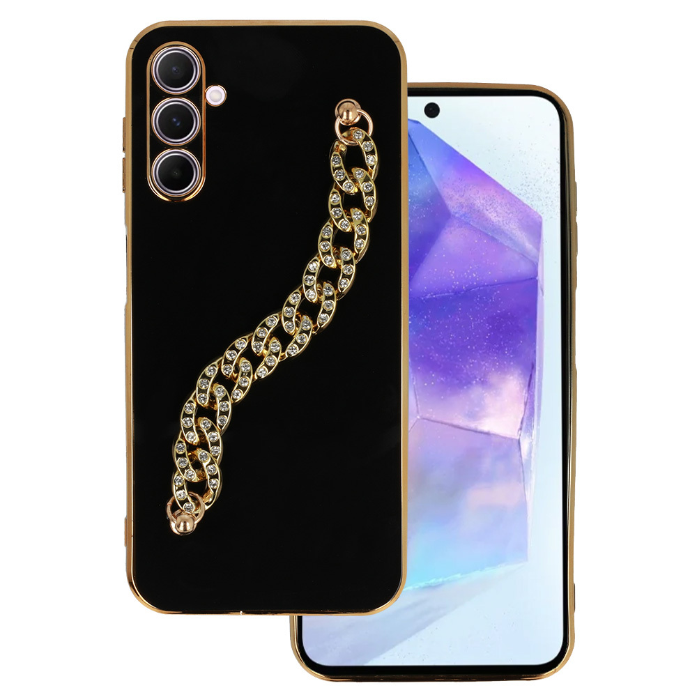 Pokrowiec etui silikonowe Trend Case wzr 4 czarne SAMSUNG Galaxy A55 5G