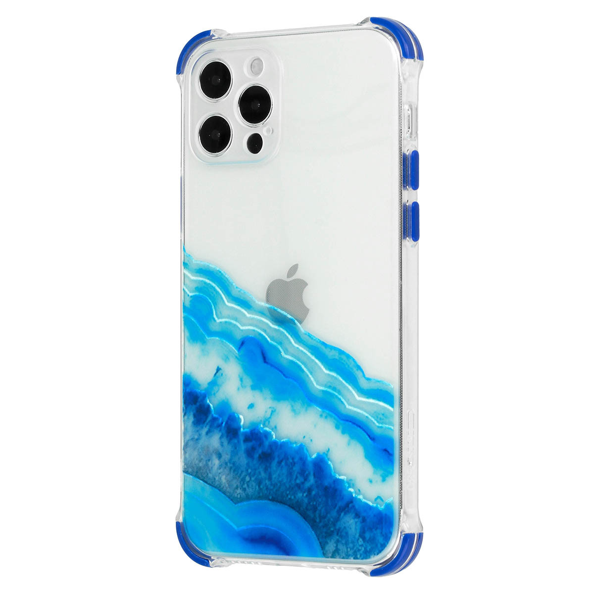 Pokrowiec etui silikonowe Watercolor Case niebieskie APPLE iPhone 12 Pro / 2