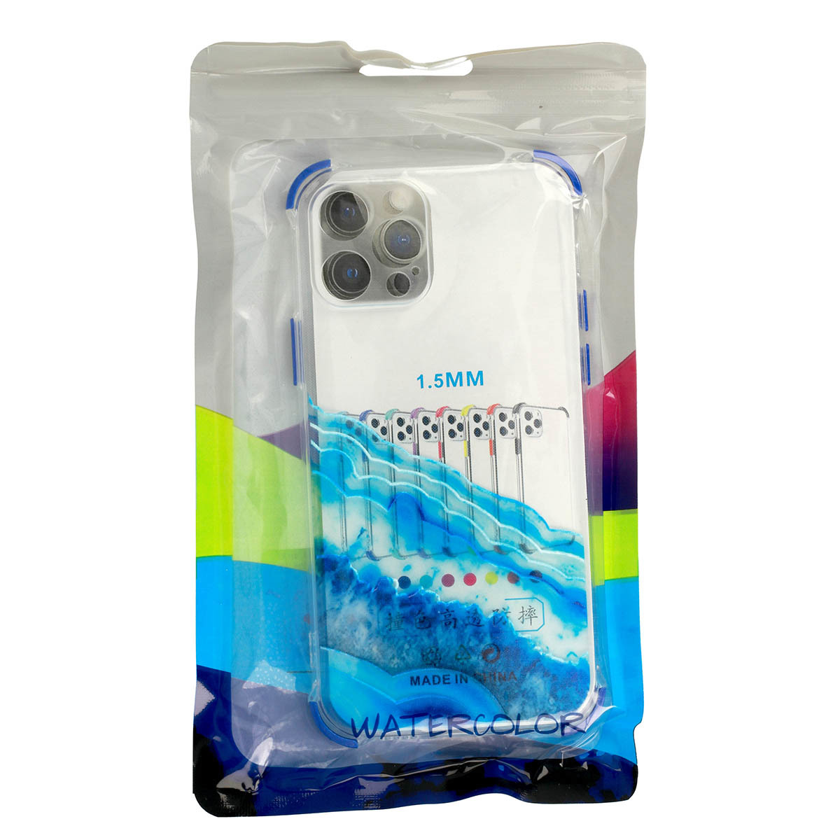 Pokrowiec etui silikonowe Watercolor Case niebieskie APPLE iPhone 12 Pro / 4