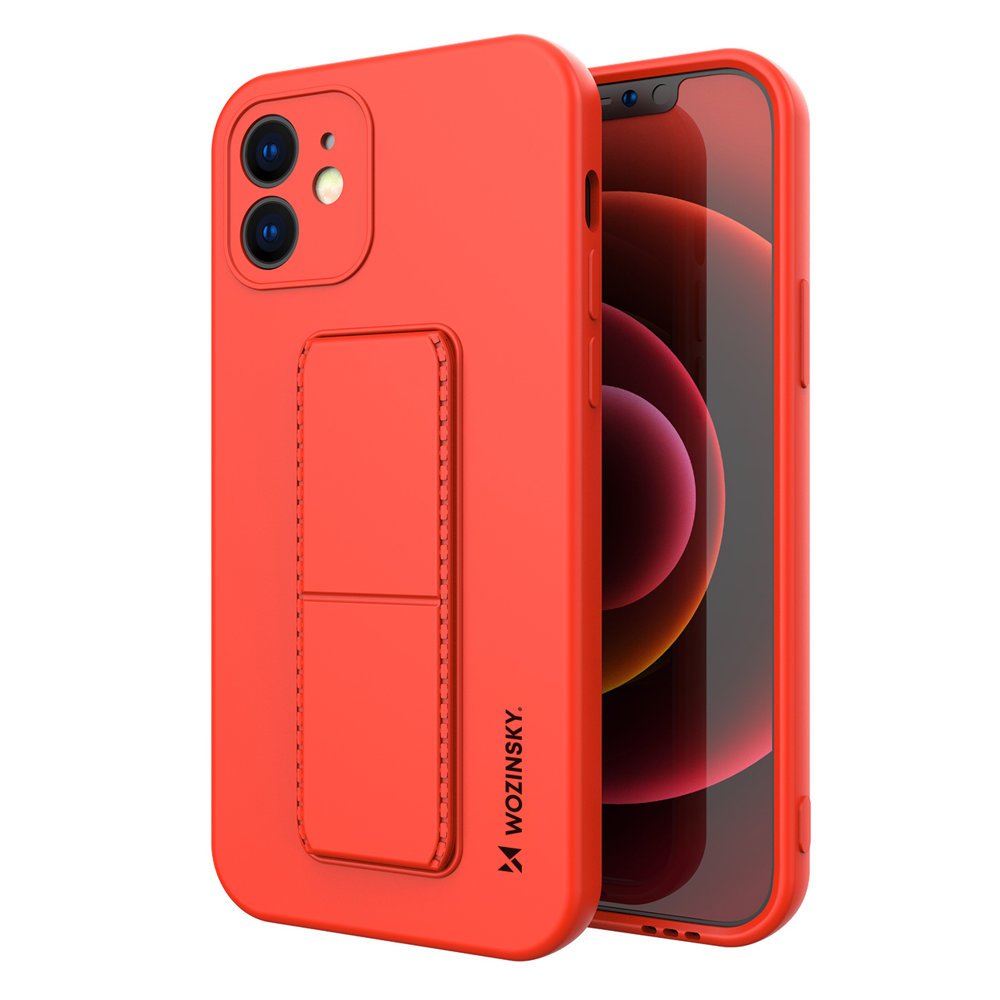 Pokrowiec etui silikonowe Wozinsky Kickstand Case czerwone APPLE iPhone XS Max