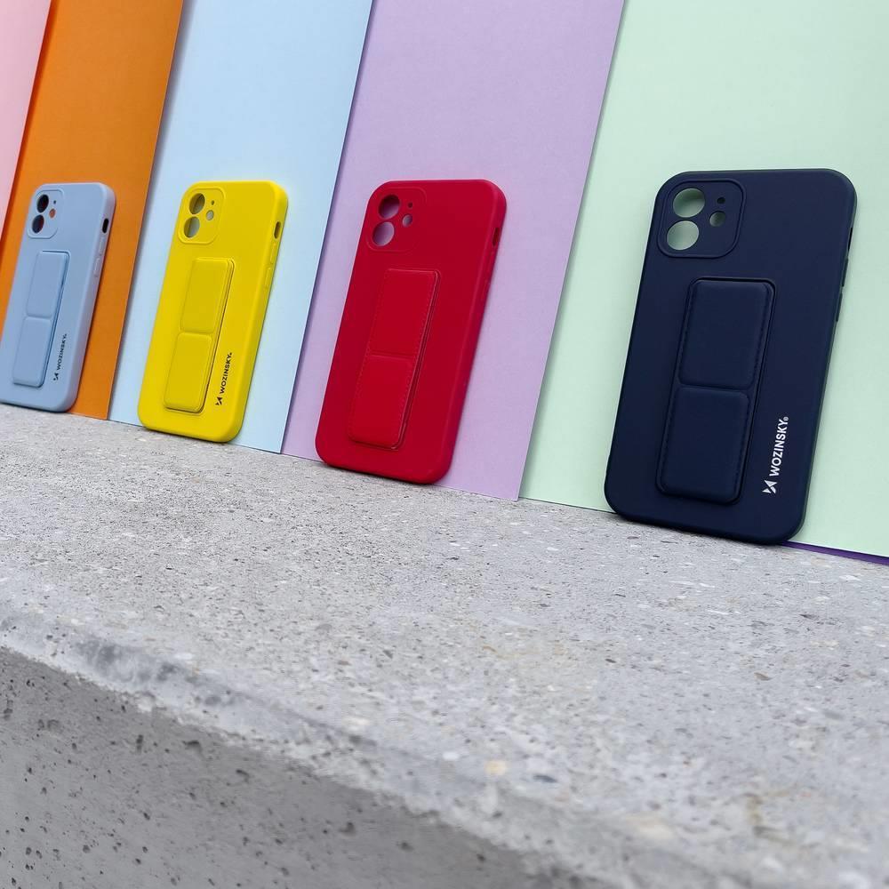 Pokrowiec etui silikonowe Wozinsky Kickstand Case czerwone SAMSUNG Galaxy A52s 5G / 12