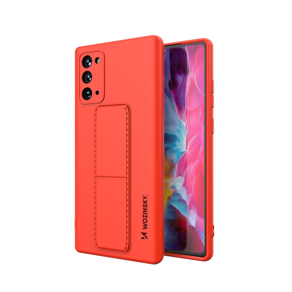 Pokrowiec etui silikonowe Wozinsky Kickstand Case czerwone SAMSUNG Galaxy Note 20 Ultra