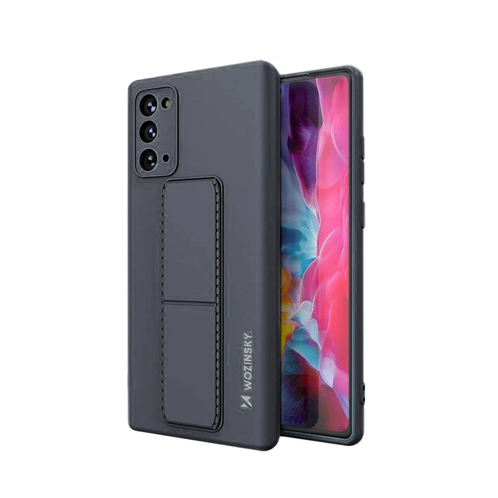 Pokrowiec etui silikonowe Wozinsky Kickstand Case granatowe SAMSUNG Galaxy Note 20