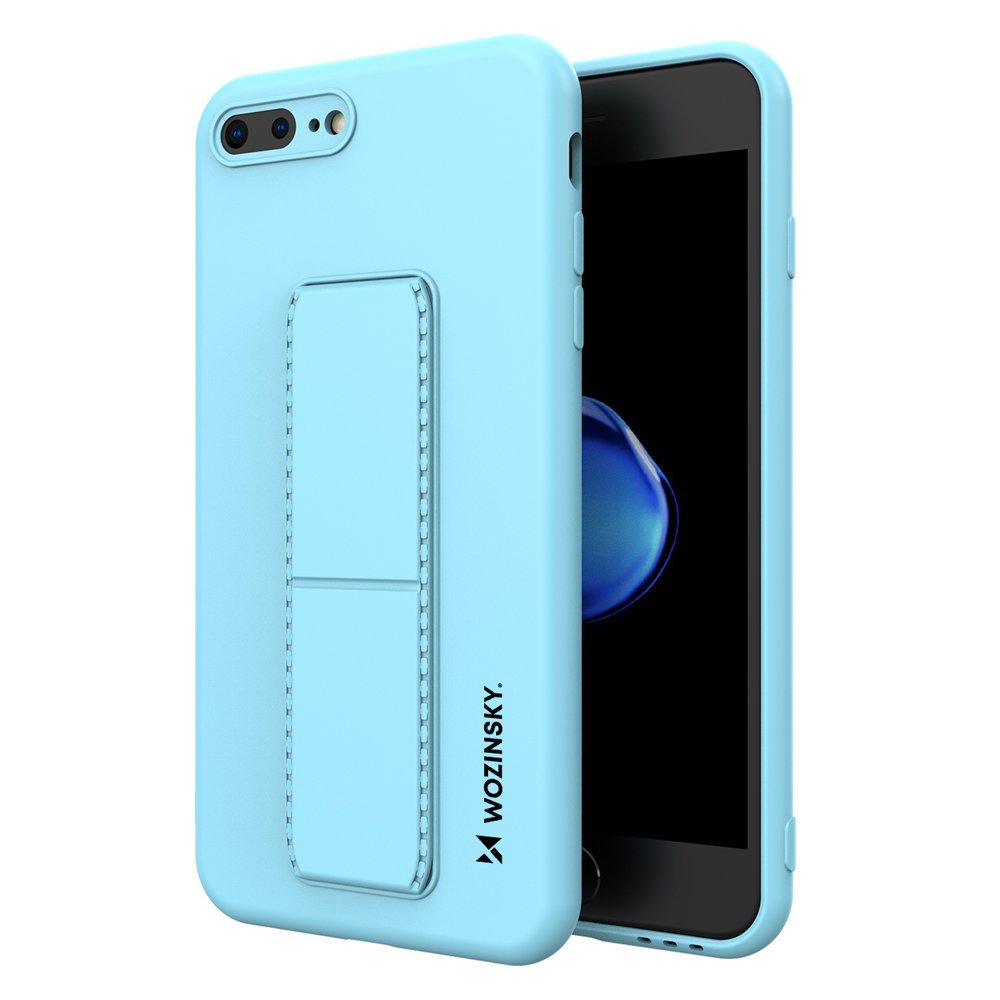Pokrowiec etui silikonowe Wozinsky Kickstand Case niebieskie APPLE iPhone 8 Plus