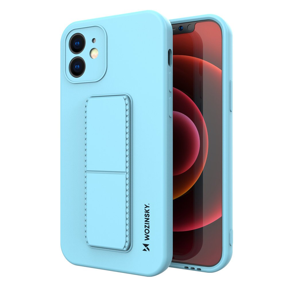 Pokrowiec etui silikonowe Wozinsky Kickstand Case niebieskie APPLE iPhone XS Max