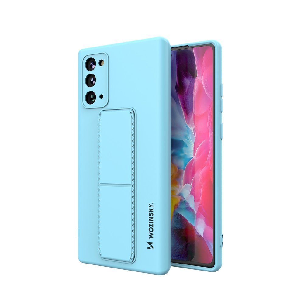 Pokrowiec etui silikonowe Wozinsky Kickstand Case niebieskie SAMSUNG Galaxy Note 20 Ultra