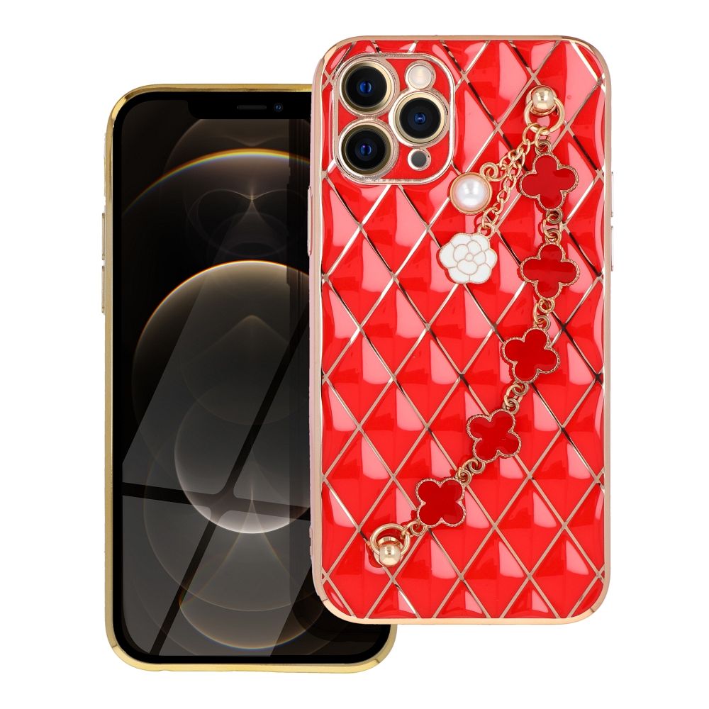 Pokrowiec etui silikonowe z acuszkiem Glamour czerwone APPLE iPhone 11 Pro