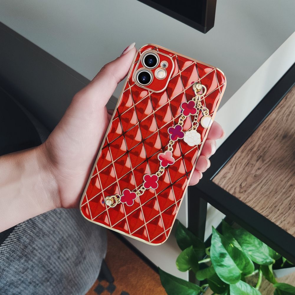 Pokrowiec etui silikonowe z acuszkiem Glamour czerwone APPLE iPhone 11 Pro / 5