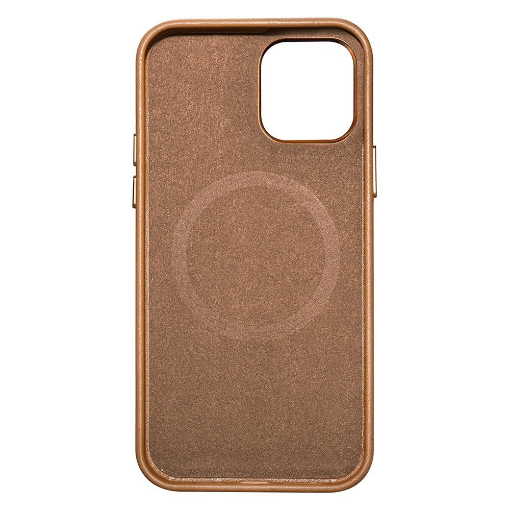 Pokrowiec etui skrzane iCarer Case Leather brzowe APPLE iPhone 12 Mini / 4