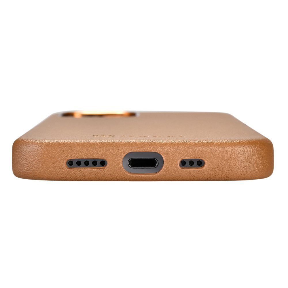 Pokrowiec etui skrzane iCarer Case Leather brzowe APPLE iPhone 12 Pro Max / 8