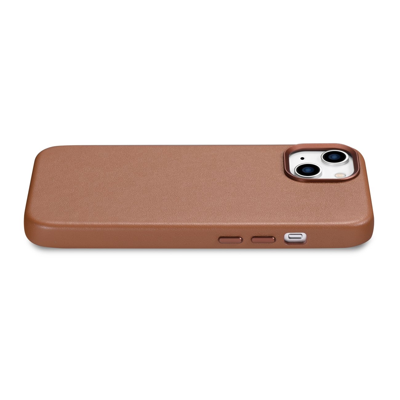 Pokrowiec etui skrzane iCarer Case Leather brzowe APPLE iPhone 14 / 10