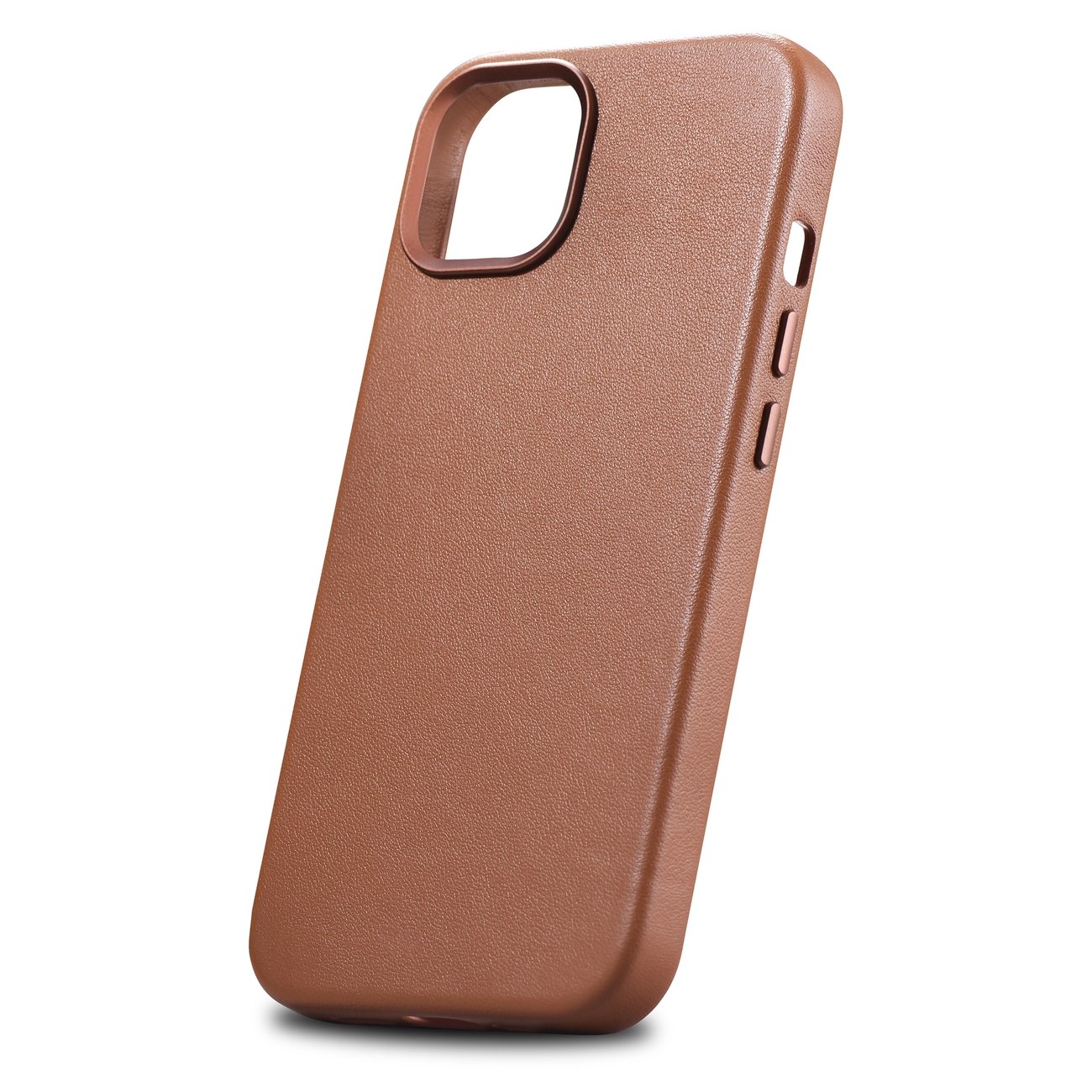 Pokrowiec etui skrzane iCarer Case Leather brzowe APPLE iPhone 14 Plus / 7
