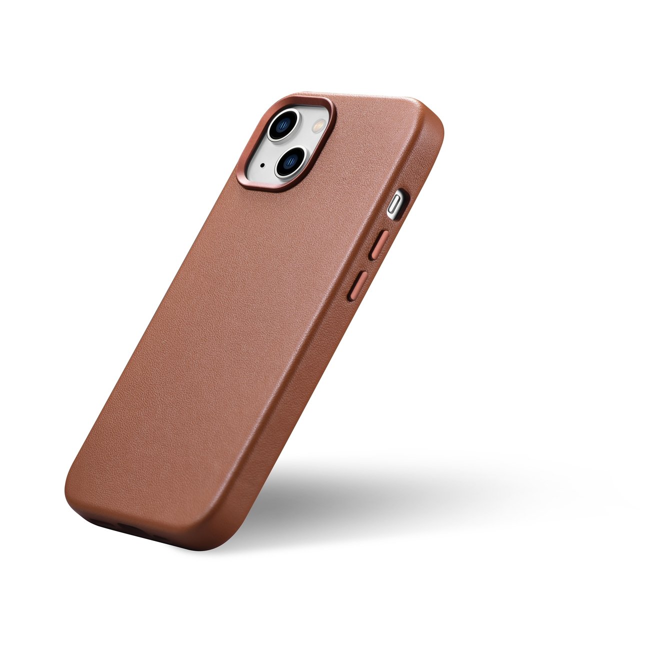 Pokrowiec etui skrzane iCarer Case Leather brzowe APPLE iPhone 14 Plus / 8