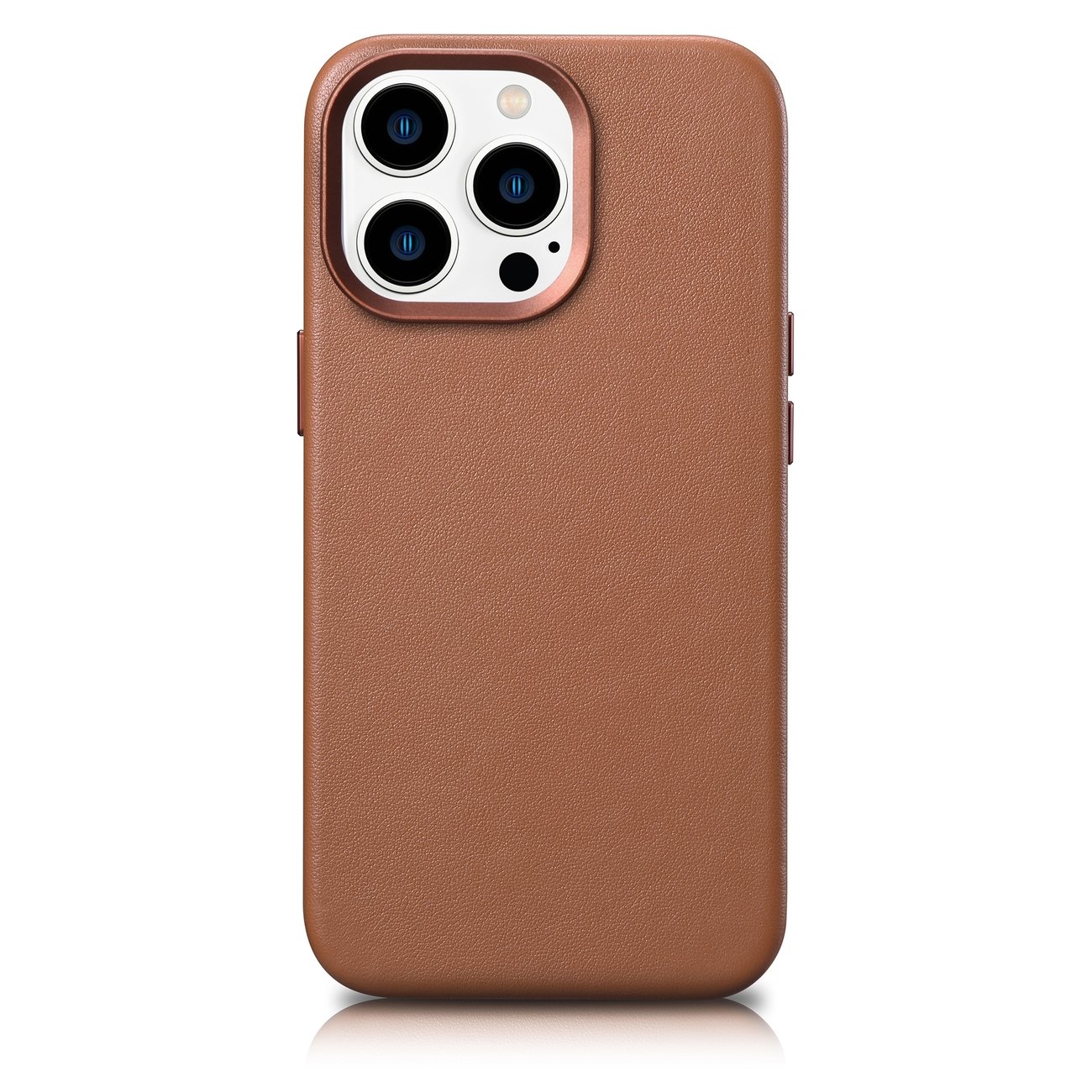 Pokrowiec etui skrzane iCarer Case Leather brzowe APPLE iPhone 14 Pro