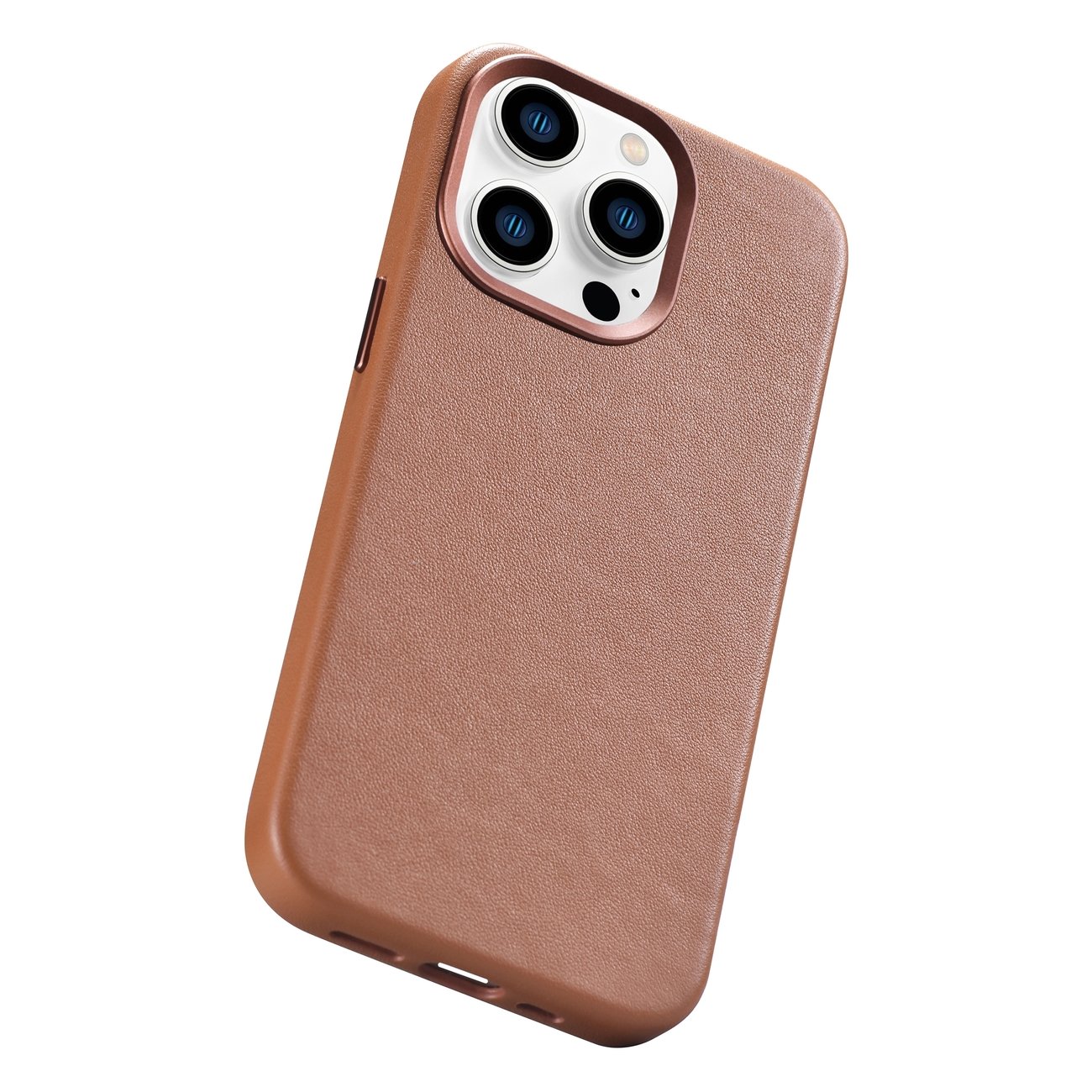 Pokrowiec etui skrzane iCarer Case Leather brzowe APPLE iPhone 14 Pro / 12