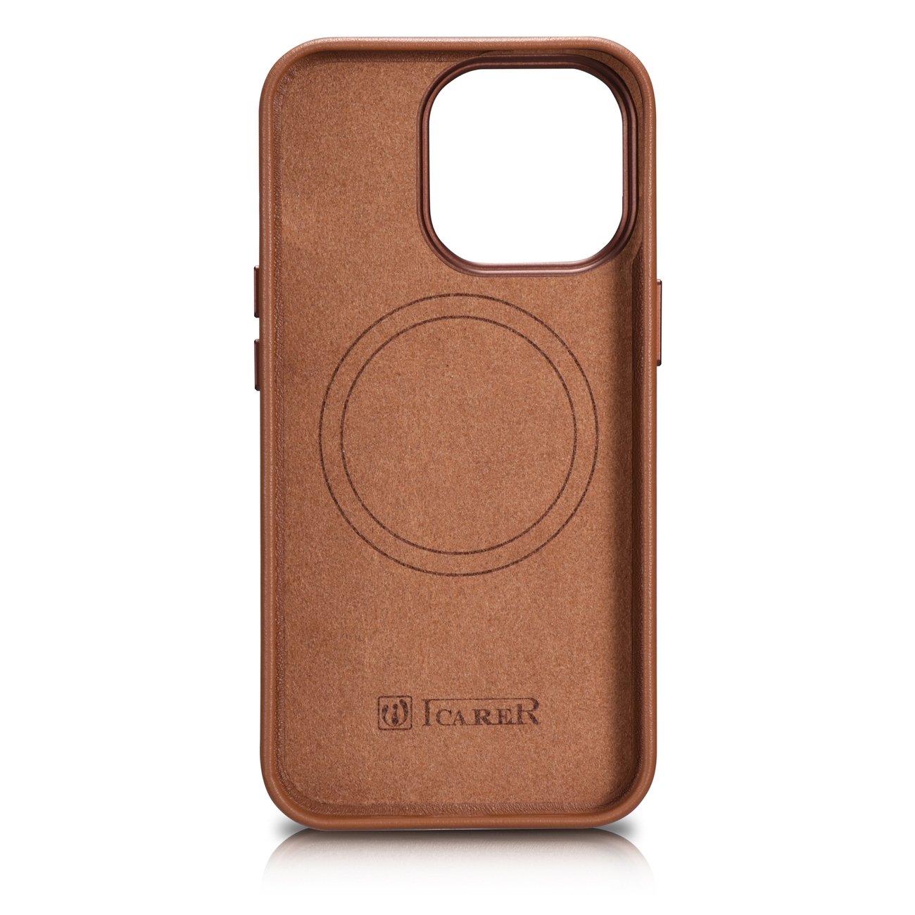 Pokrowiec etui skrzane iCarer Case Leather brzowe APPLE iPhone 14 Pro / 3