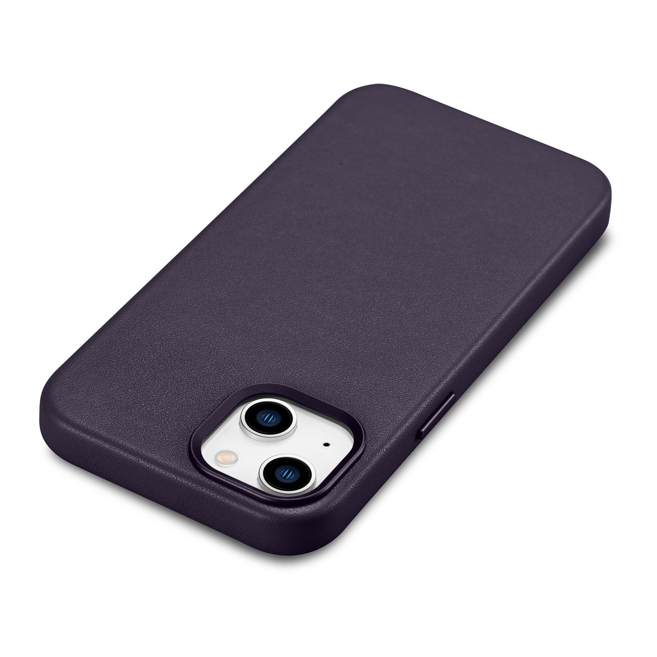 Pokrowiec etui skrzane iCarer Case Leather ciemnofioletowe APPLE iPhone 14 Plus / 11