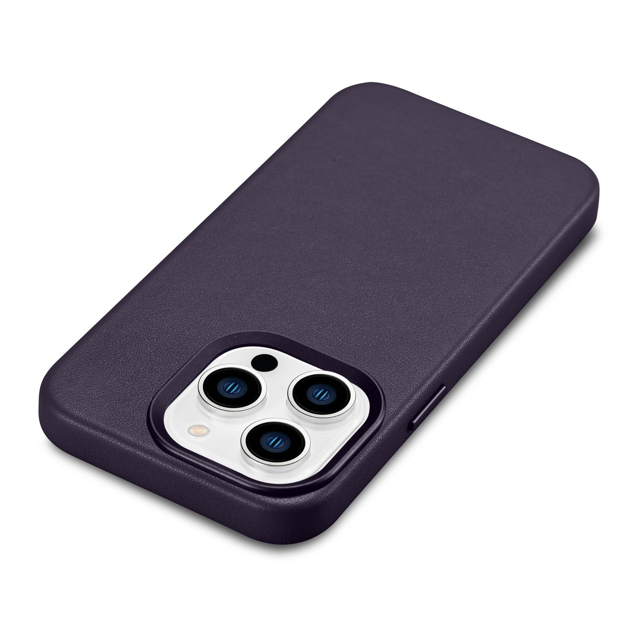 Pokrowiec etui skrzane iCarer Case Leather ciemnofioletowe APPLE iPhone 14 Pro / 11