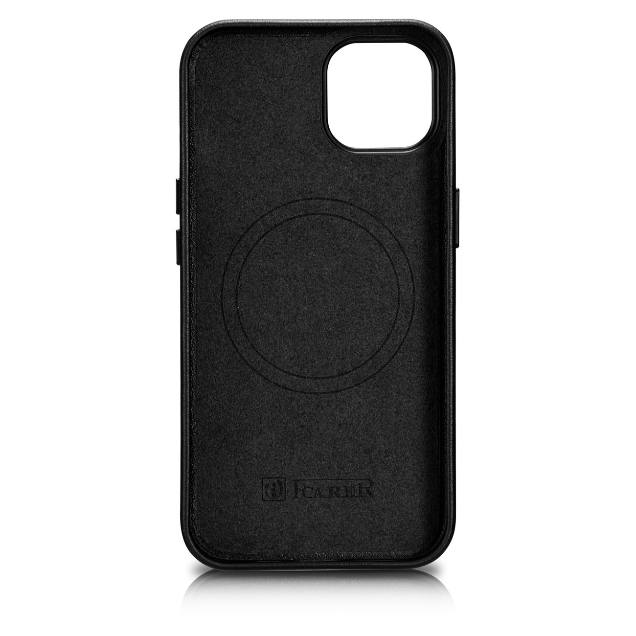Pokrowiec etui skrzane iCarer Case Leather czarne APPLE iPhone 14 / 3