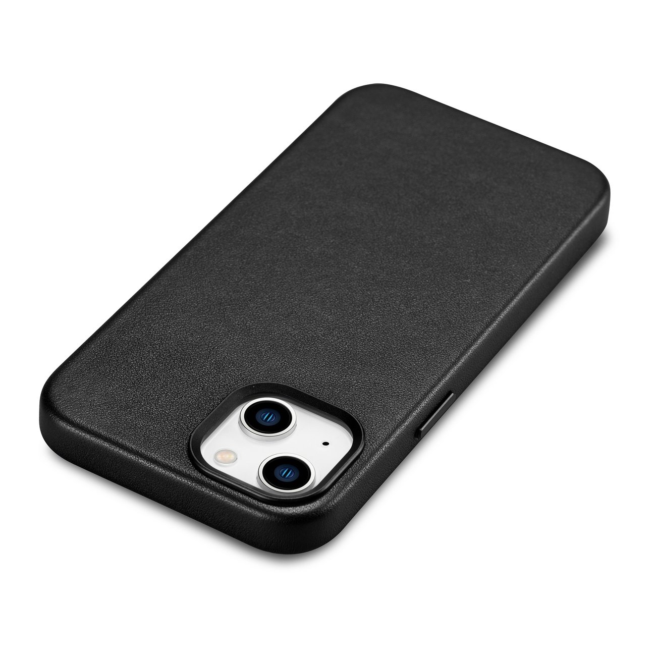 Pokrowiec etui skrzane iCarer Case Leather czarne APPLE iPhone 14 Plus / 11