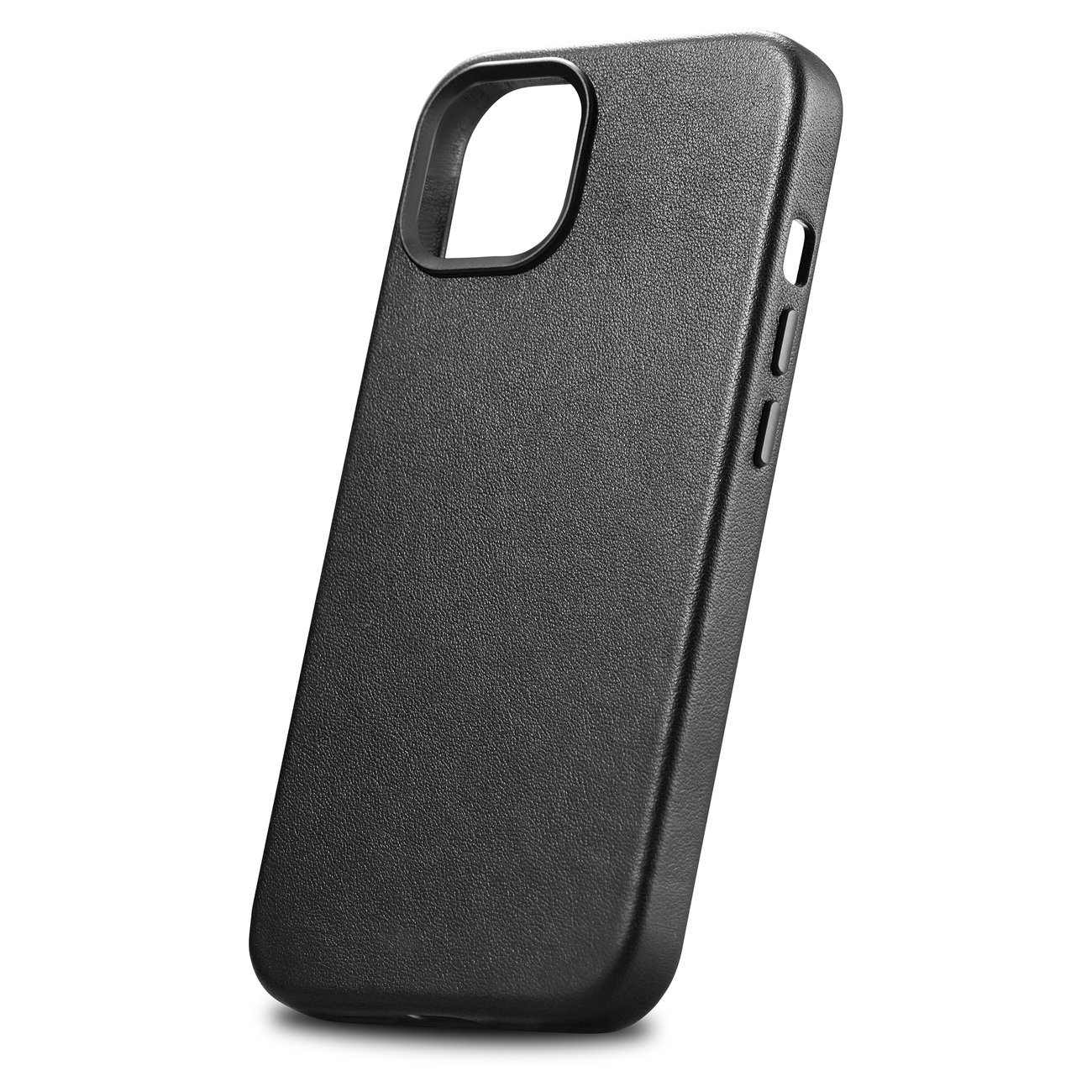 Pokrowiec etui skrzane iCarer Case Leather czarne APPLE iPhone 14 Plus / 7