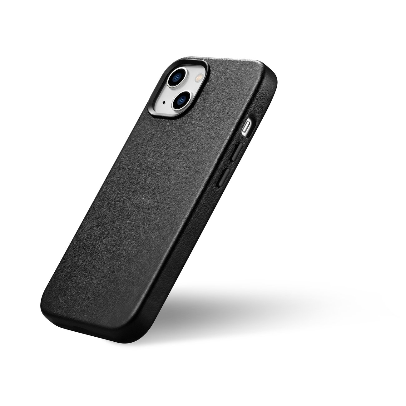 Pokrowiec etui skrzane iCarer Case Leather czarne APPLE iPhone 14 Plus / 9