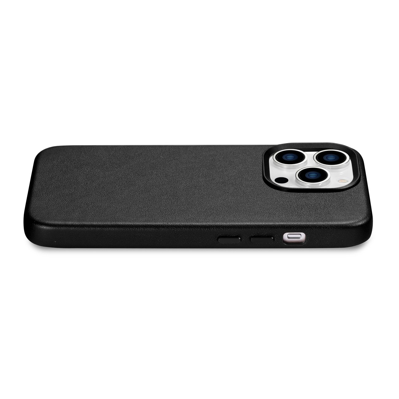 Pokrowiec etui skrzane iCarer Case Leather czarne APPLE iPhone 14 Pro / 10