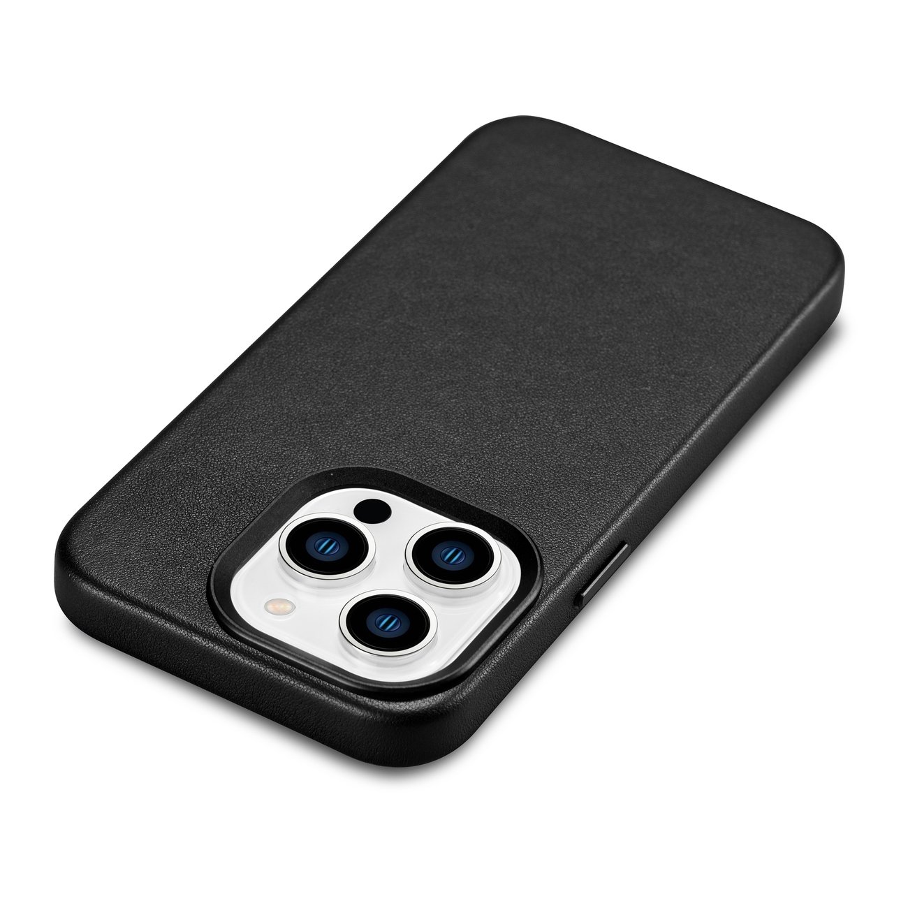 Pokrowiec etui skrzane iCarer Case Leather czarne APPLE iPhone 14 Pro / 11