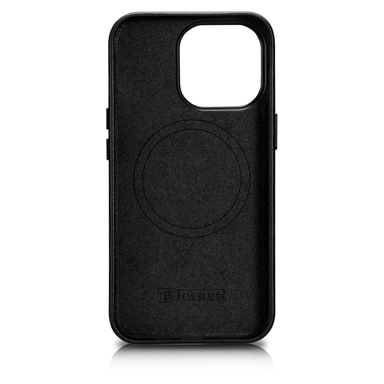 Pokrowiec etui skrzane iCarer Case Leather czarne APPLE iPhone 14 Pro / 3