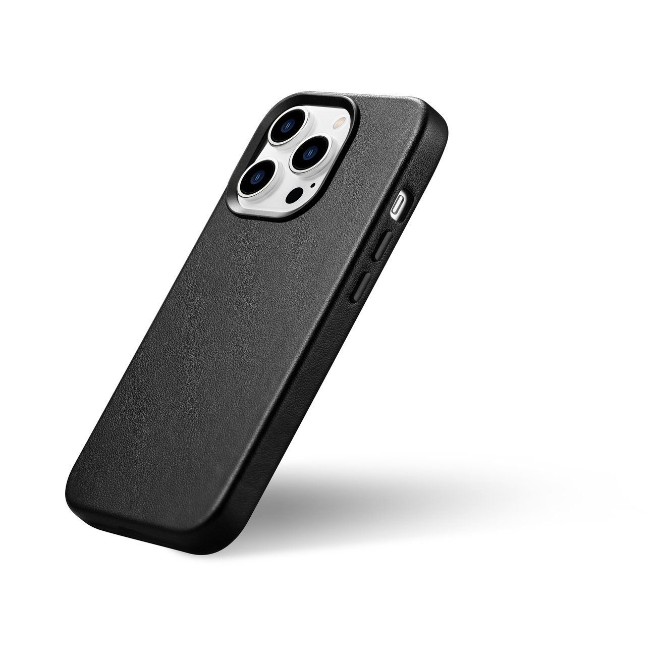 Pokrowiec etui skrzane iCarer Case Leather czarne APPLE iPhone 14 Pro / 8