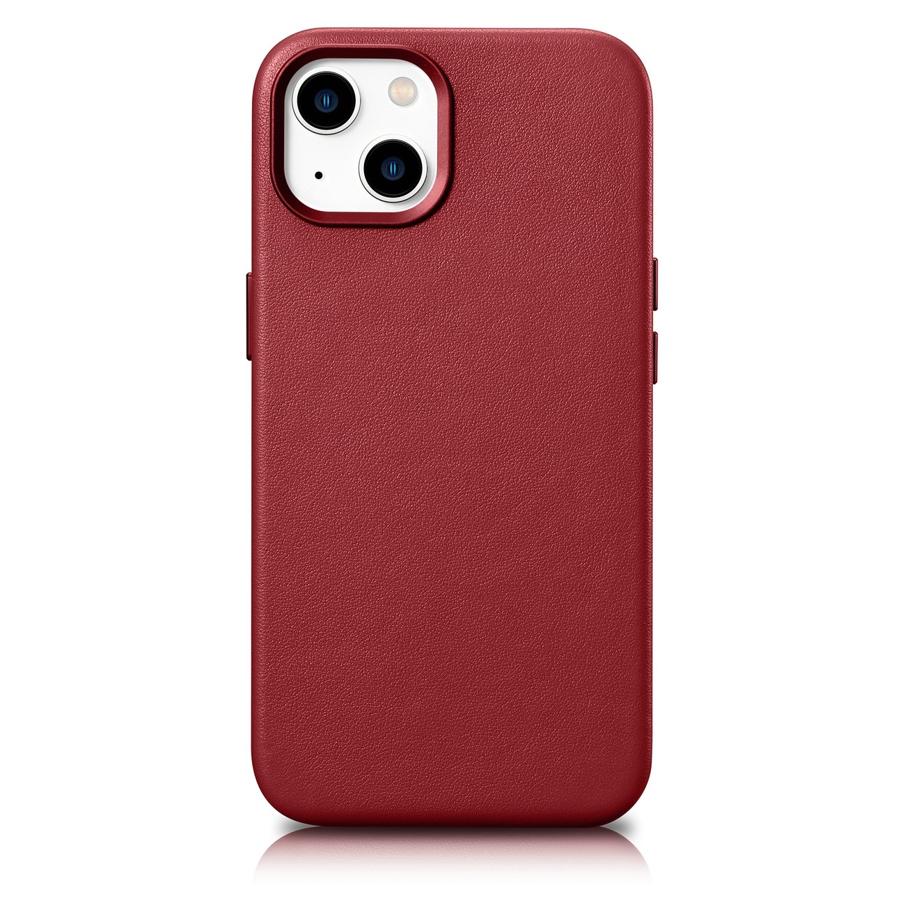 Pokrowiec etui skrzane iCarer Case Leather czerwone APPLE iPhone 14