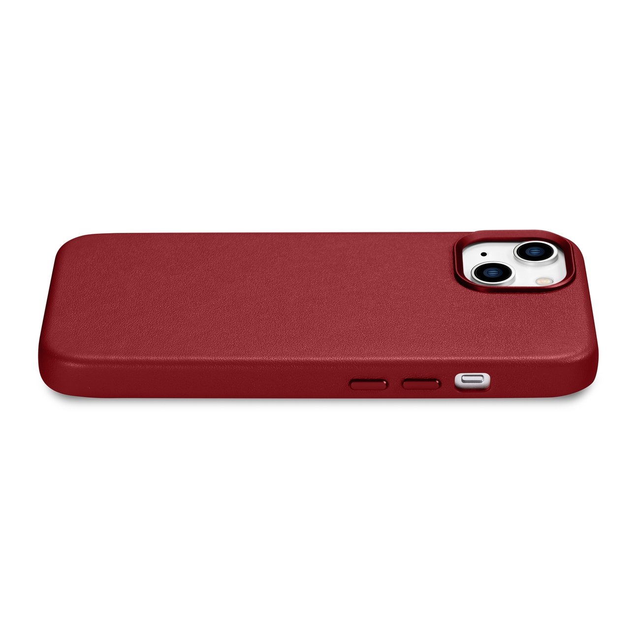Pokrowiec etui skrzane iCarer Case Leather czerwone APPLE iPhone 14 Plus / 10