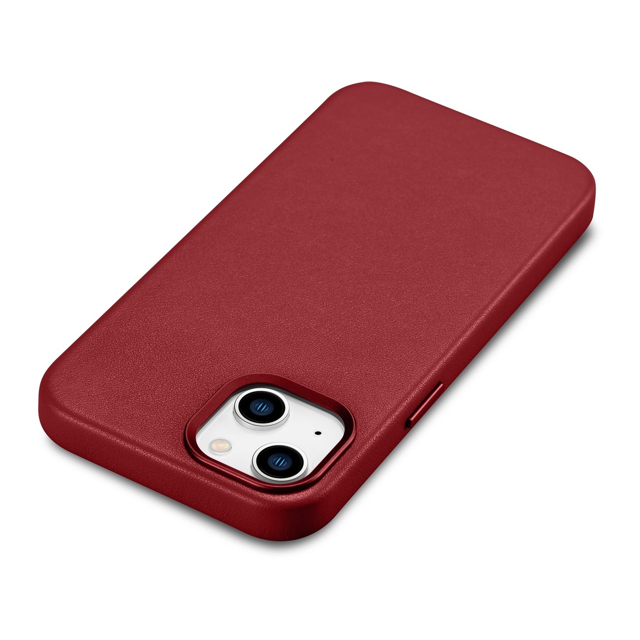 Pokrowiec etui skrzane iCarer Case Leather czerwone APPLE iPhone 14 Plus / 11